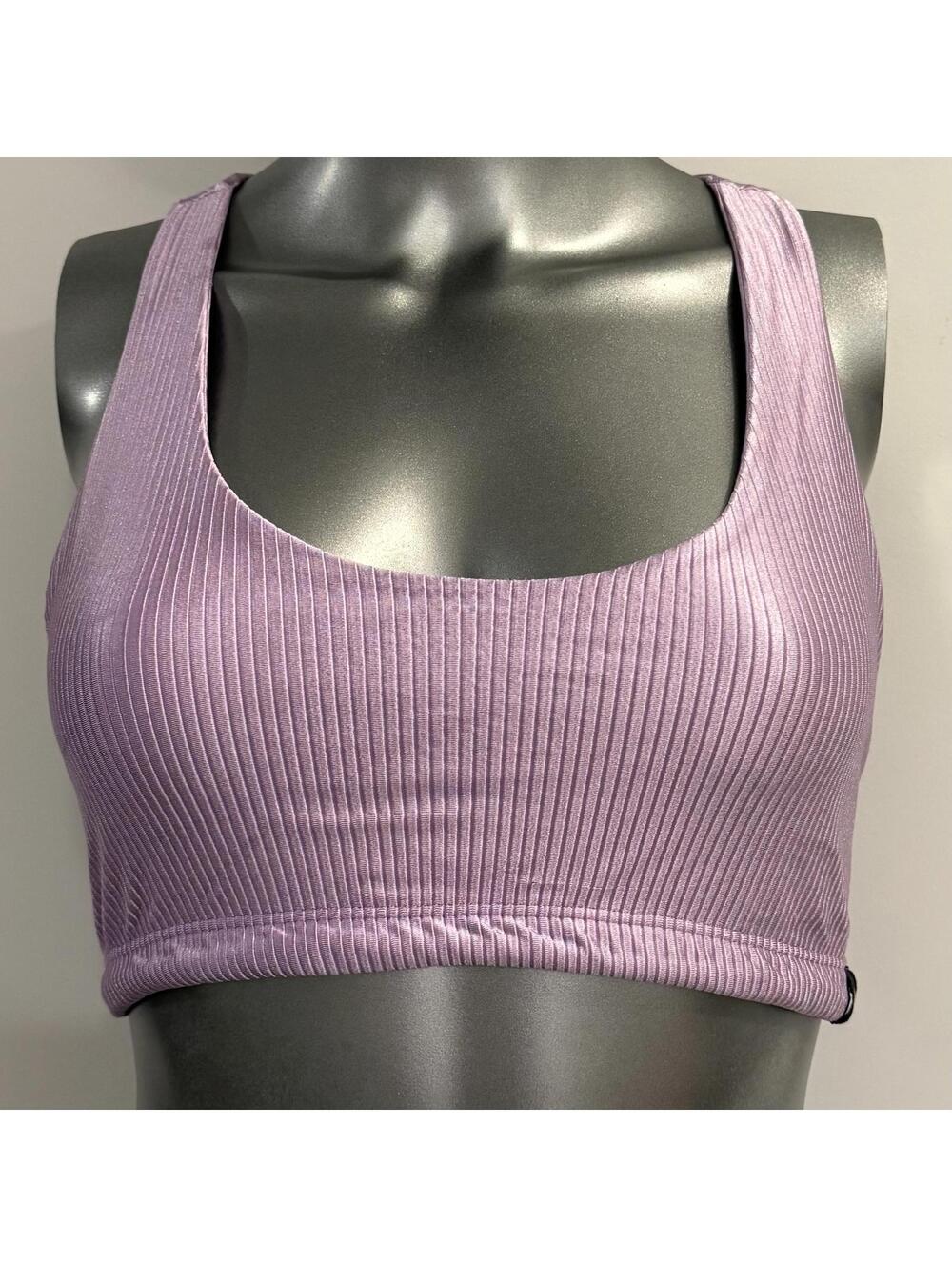 Booty By Brabants Lilac Ribbed Sports Bra / Athletic Top OS